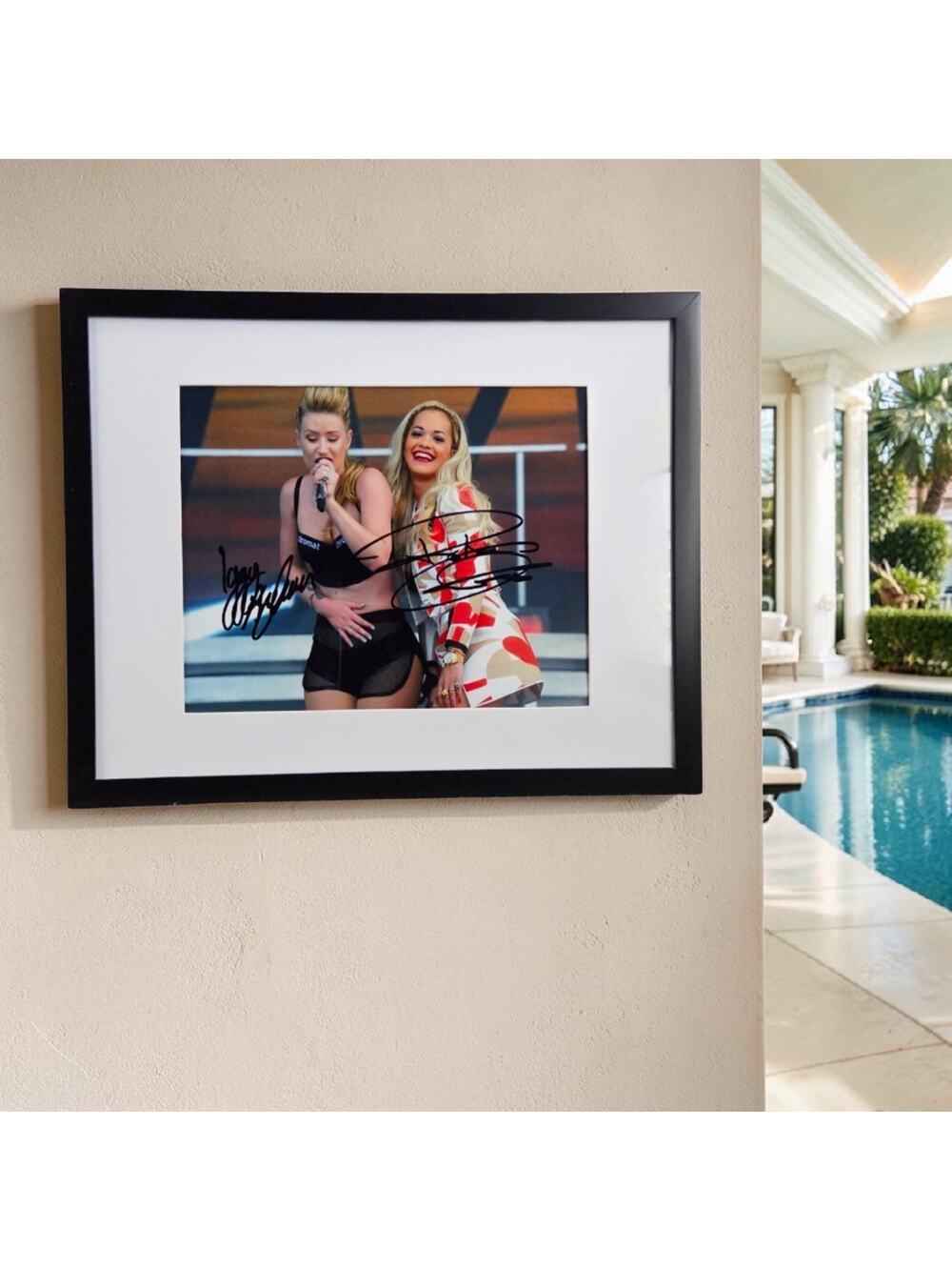 RARE Iggy Azalea & Rita Ora Autographed 11X14 Framed & Matted with COA Rappers